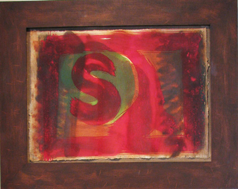 Howard Hodjkin: Red Listening Ear, 1986, 19 x 26 inches